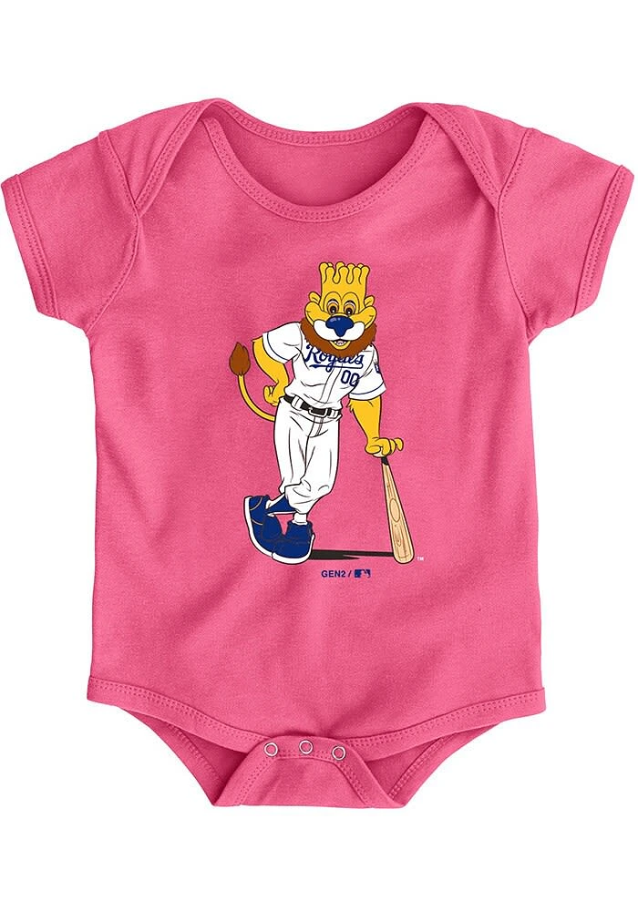 Slugger Outer Stuff Kansas City Royals Baby Pink Short Sleeve One Piece