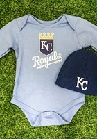 Kansas City Royals Baby Light Blue Primary Long Sleeve One Piece