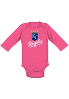 Kansas City Royals Baby Pink Primary LS Tops One Piece