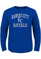 Kansas City Royals Toddler Blue #1 Design Long Sleeve T-Shirt