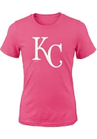 Kansas City Royals Girls Pink Secondary Logo Short Sleeve T-Shirt