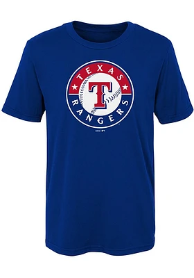 Texas Rangers Boys Blue Primary Short Sleeve T-Shirt