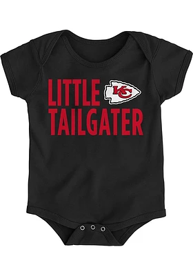 Kansas City Chiefs Baby Black Little Tailgater Short Sleeve One Piece