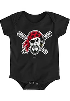 Pittsburgh Pirates Baby Black Secondary Short Sleeve One Piece