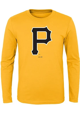 Pittsburgh Pirates Youth Gold Primary Long Sleeve T-Shirt