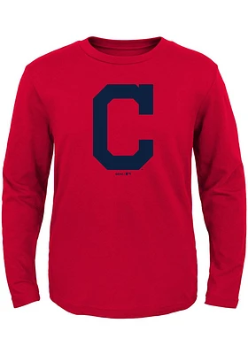 Cleveland Guardians Toddler Red Primary Long Sleeve T-Shirt