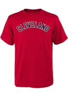 Cleveland Guardians Youth Red Wordmark Short Sleeve T-Shirt