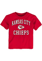 Kansas City Chiefs Toddler Red #1 Design Short Sleeve T-Shirt