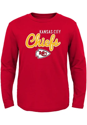 Kansas City Chiefs Toddler Red Big Game Long Sleeve T-Shirt