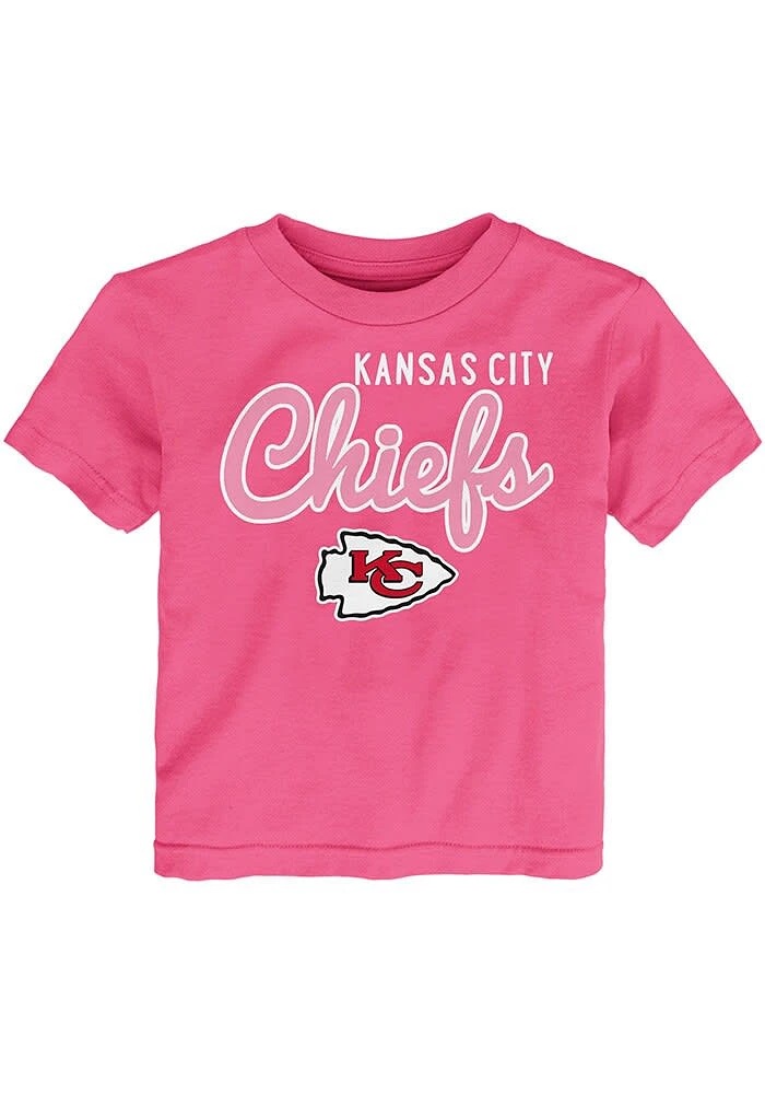 Kansas City Chiefs Toddler Girls Pink Big Game Short Sleeve T-Shirt