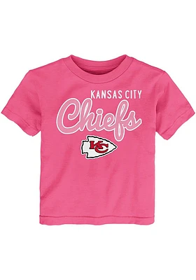 Kansas City Chiefs Toddler Girls Pink Big Game Short Sleeve T-Shirt