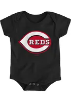 Cincinnati Reds Baby Black Secondary Short Sleeve One Piece