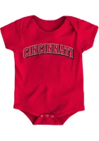 Cincinnati Reds Baby Red Primary Design Short Sleeve One Piece