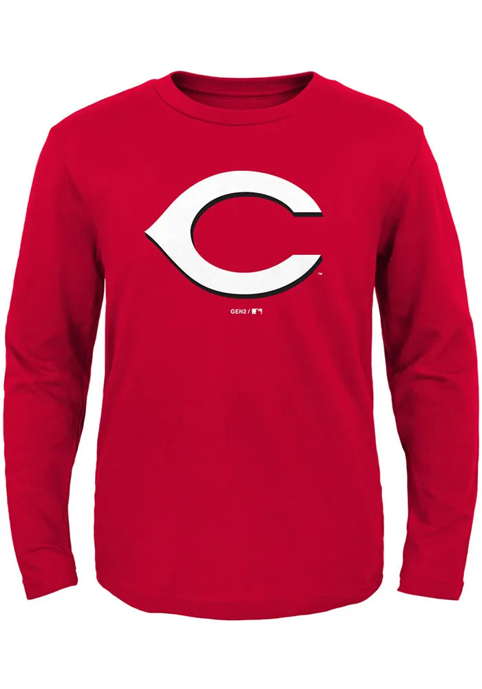 Cincinnati Reds Toddler Red Primary Long Sleeve T-Shirt