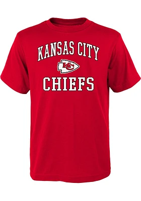 Kansas City Chiefs Youth Red #1 Design Style Short Sleeve T-Shirt