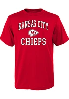 Kansas City Chiefs Youth Red #1 Design Style Short Sleeve T-Shirt