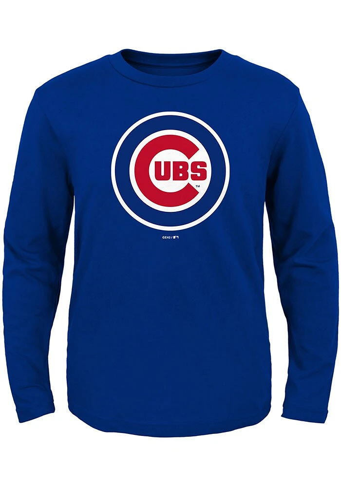 Chicago Cubs Toddler Blue Primary Long Sleeve T-Shirt