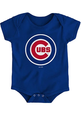 Chicago Cubs Baby Blue Primary Short Sleeve One Piece