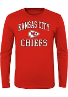 Kansas City Chiefs Youth Red #1 Design Long Sleeve T-Shirt