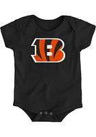 Cincinnati Bengals Baby Black Primary Logo B Short Sleeve One Piece