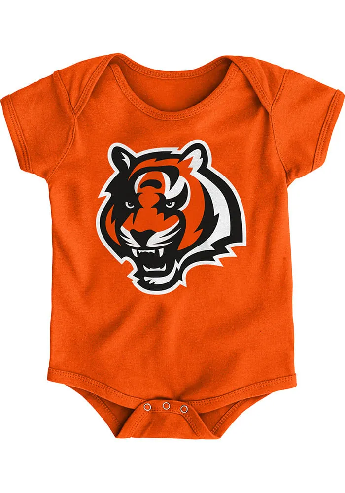 Cincinnati Bengals Baby Primary Logo Short Sleeve One Piece