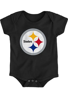 Pittsburgh Steelers Baby Primary Logo Short Sleeve One Piece