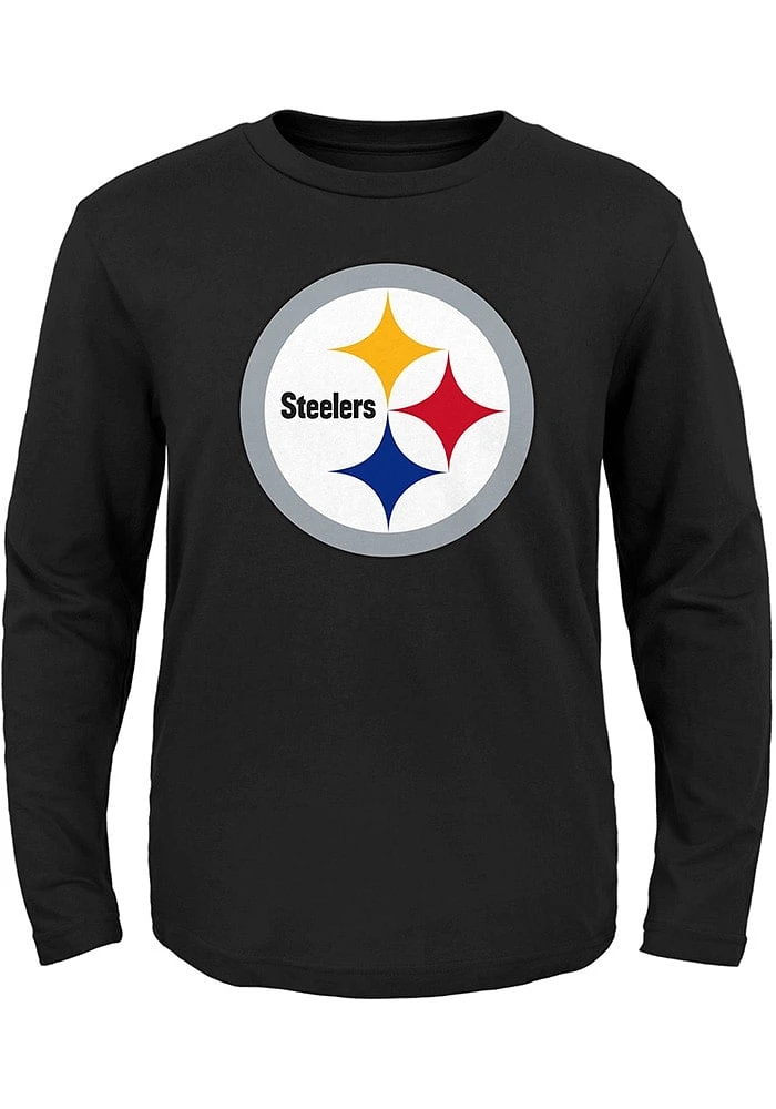 Pittsburgh Steelers Toddler Black Primary Logo Long Sleeve T-Shirt