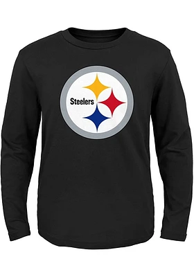 Pittsburgh Steelers Toddler Black Primary Logo Long Sleeve T-Shirt