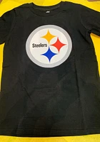 Pittsburgh Steelers Youth Black Primary Logo Short Sleeve T-Shirt