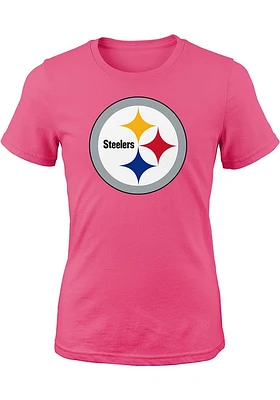 Pittsburgh Steelers Girls Primary Logo Short Sleeve Tee