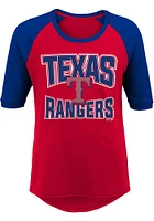 Texas Rangers Girls Red Bases Loaded Long Sleeve T-shirt