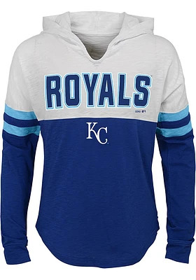 Kansas City Royals Girls Blue Home Field Long Sleeve Hooded Sweatshirt