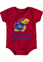 Kansas Jayhawks Baby Red Latest One Short Sleeve Piece