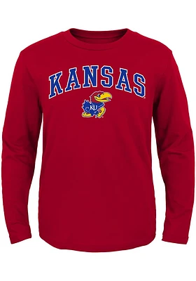 Kansas Jayhawks Toddler Arch Mascot Long Sleeve T-Shirt