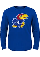 Kansas Jayhawks Toddler Blue Jayhawk Long Sleeve T-Shirt