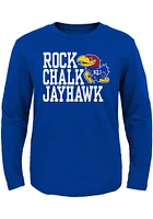 Kansas Jayhawks Toddler Blue Rock Chalk Long Sleeve T-Shirt