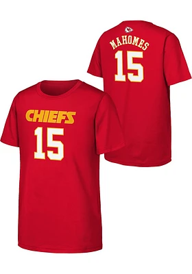 Patrick Mahomes Kansas City Chiefs Youth Red Mainliner Player Tee