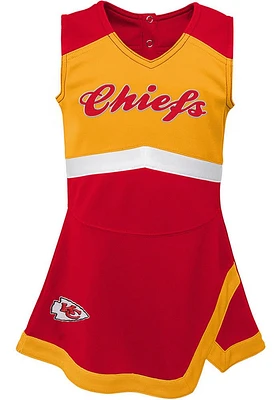 Kansas City Chiefs Toddler Girls Red Cheer Captain Sets Dress