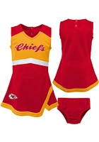 Kansas City Chiefs Toddler Girls Red Cheer Captain Sets Dress