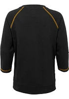 Pittsburgh Steelers Girls Black Overthrow Long Sleeve Sweatshirt