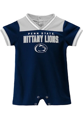 Penn State Nittany Lions Baby Navy Blue Game-Day Short Sleeve One Piece