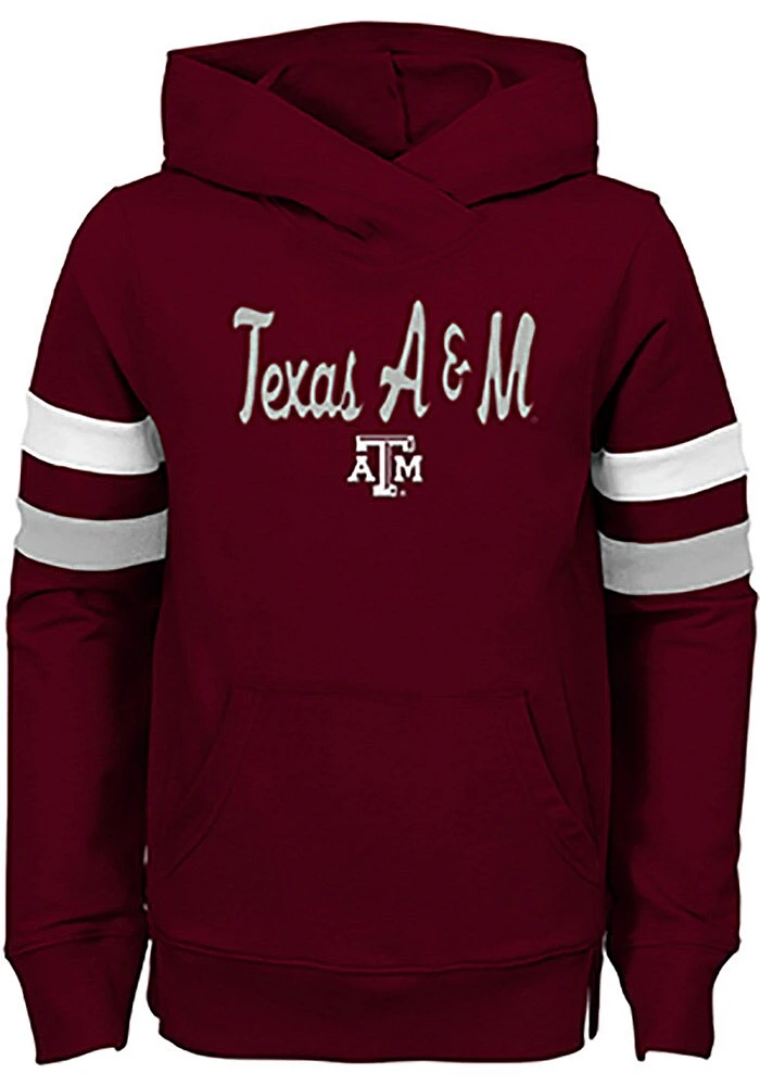 Texas A&M Aggies Girls Maroon Claim to Fame Long Sleeve Hooded Sweatshirt