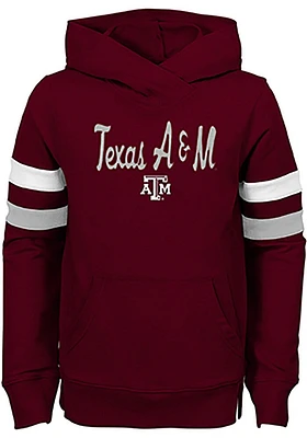 Texas A&M Aggies Girls Maroon Claim to Fame Long Sleeve Hooded Sweatshirt
