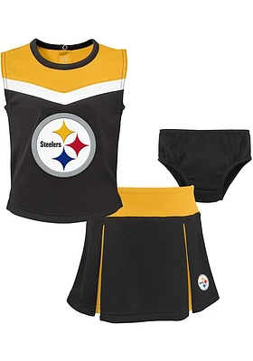 Pittsburgh Steelers Girls Black Spirit Cheer Set