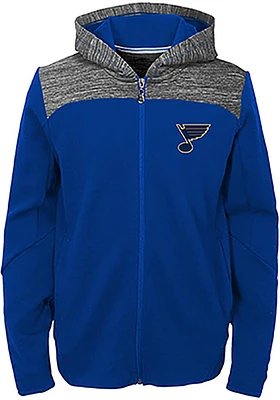 St Louis Blues Youth Blue Centripedal Long Sleeve Full Zip Jacket