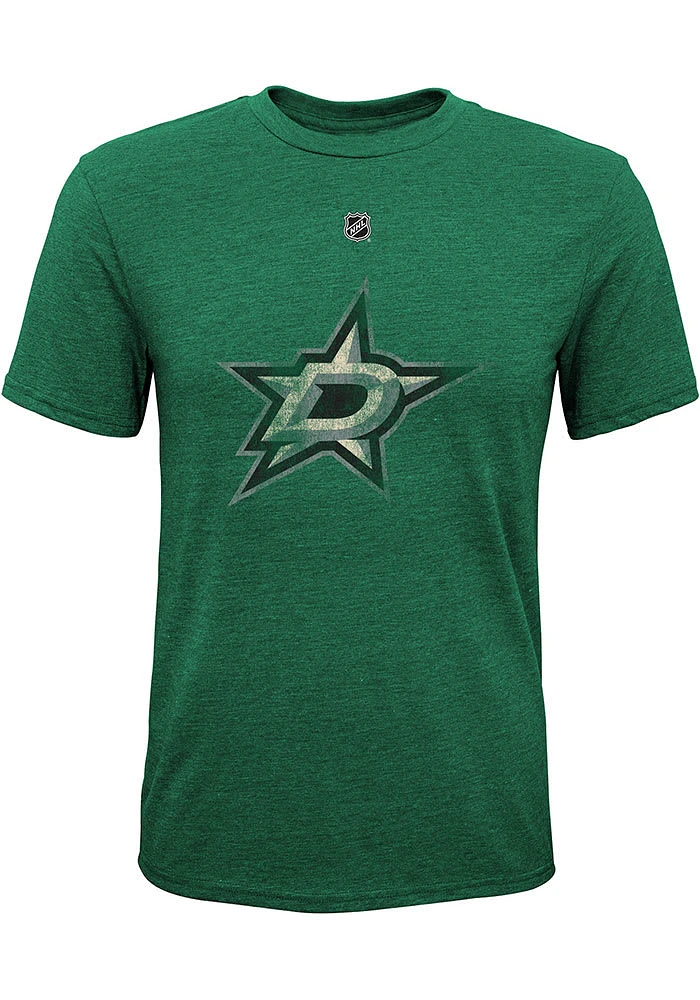 Dallas Stars Youth Green Pioneer Retro Short Sleeve Fashion T-Shirt
