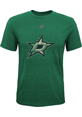 Dallas Stars Youth Green Pioneer Retro Short Sleeve Fashion T-Shirt