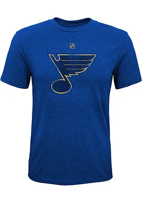 St Louis Blues Youth Blue Pioneer Retro Short Sleeve Fashion T-Shirt