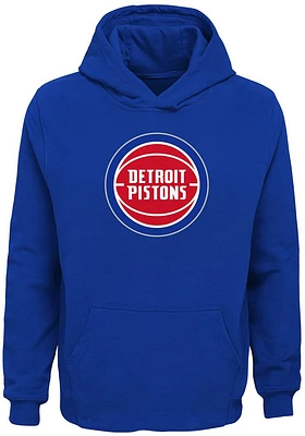 Detroit Pistons Boys Blue Primary Long Sleeve Hooded Sweatshirt