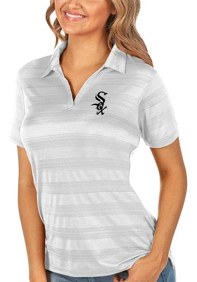 Antigua Chicago White Sox Womens Compass Short Sleeve Polo Shirt